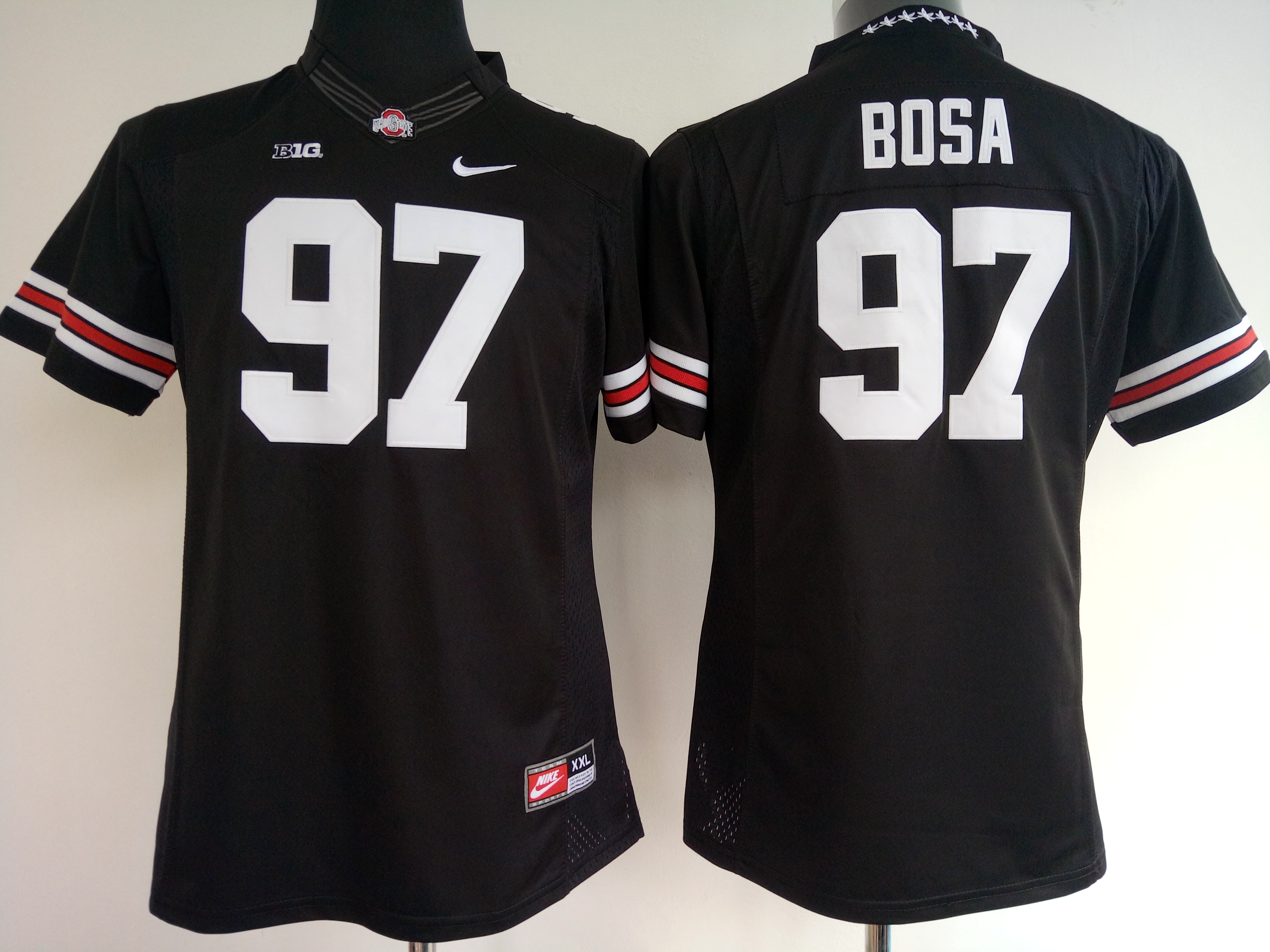 NCAA Womens Ohio State Buckeyes Black #97 Bosa jerseys